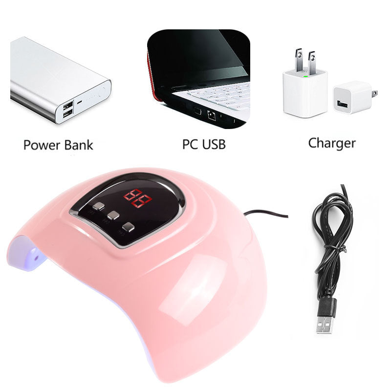 UV LED Nail Lamp, 54W UV Light for Gel Nails with Automatic Sensor/3 Timer Setting Professional Nail Dryer Gel Polish Curing Lamp Nail Art Tools