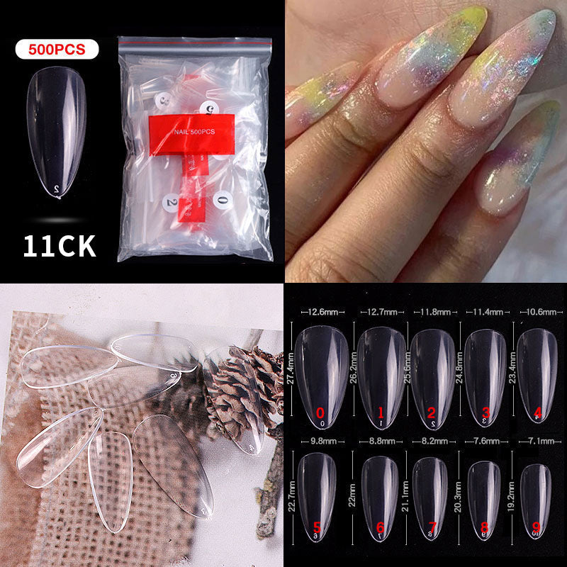 500 PCS Clear Nail Tips (33 different shapes) for Fingernails and Toenails