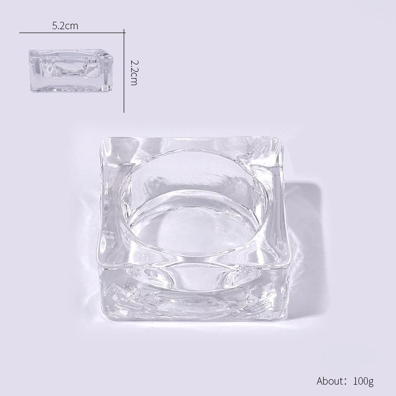 Dappen Dish for Acrylic Nails, Clear Glass Acrylic Nail Monomer Liquid Bowl, Acrylic Powder Holder, Acrylic Glass Jar Dampen Dish Liquid Cup for Nail Art Manicure Care Tools