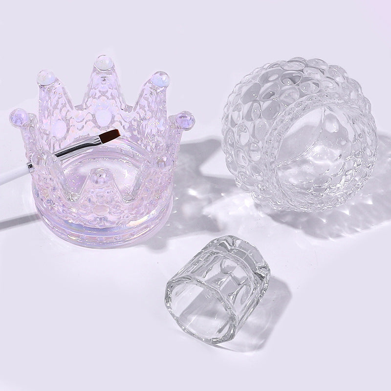Dappen Dish for Acrylic Nails, Clear Glass Acrylic Nail Monomer Liquid Bowl, Acrylic Powder Holder, Acrylic Glass Jar Dampen Dish Liquid Cup for Nail Art Manicure Care Tools