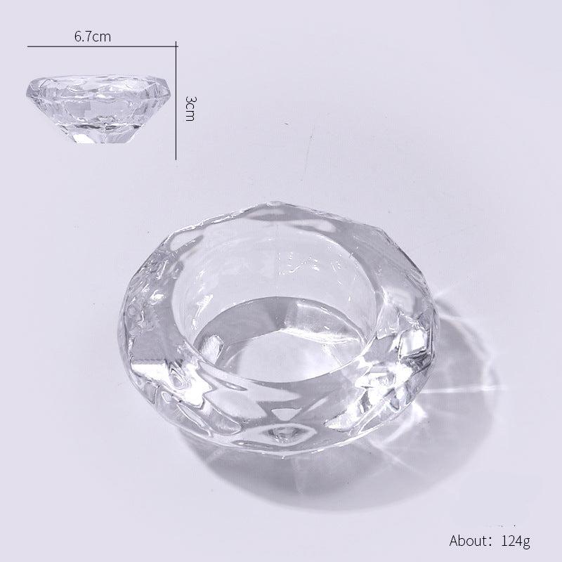Dappen Dish for Acrylic Nails, Clear Glass Acrylic Nail Monomer Liquid Bowl, Acrylic Powder Holder, Acrylic Glass Jar Dampen Dish Liquid Cup for Nail Art Manicure Care Tools