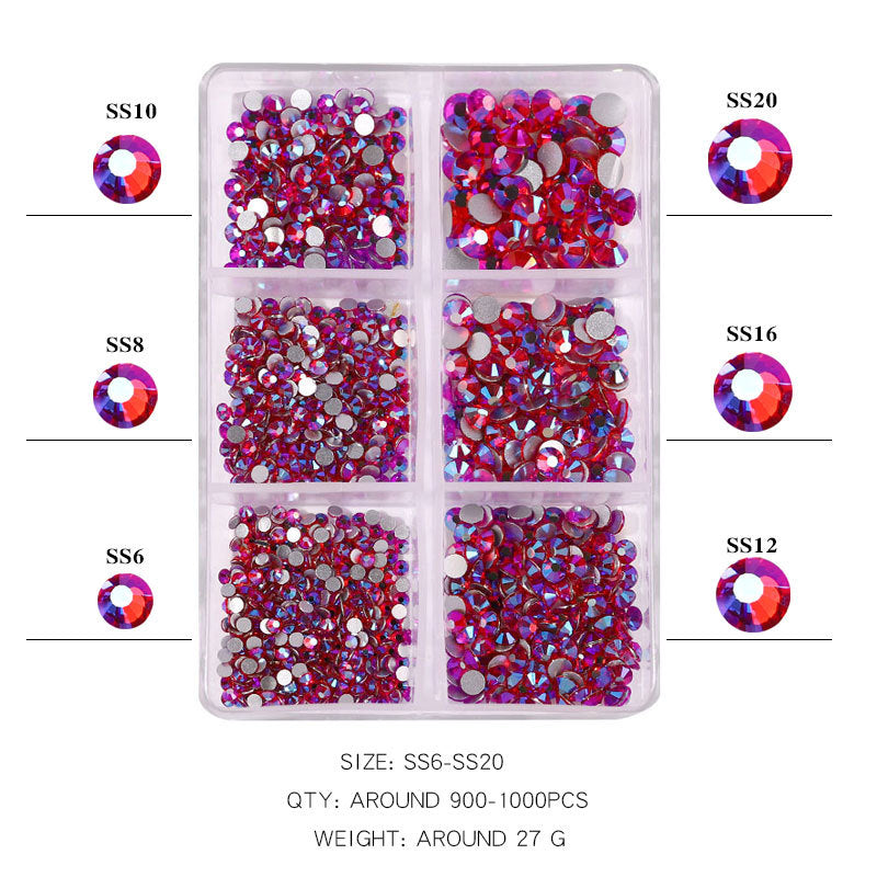 14 Color Jelly Glass Rhinestones Bulk Flatback (6 sizes)