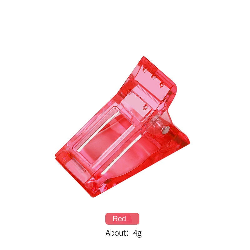 12Pcs Nail Tips Clip for Quick Building Polygel Nail Forms Nail Clips for Polygel Finger Nail Extension UV LED Builder Clamps Manicure Nail Art Tool