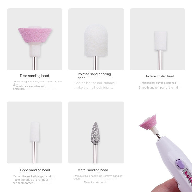 Portable Electric Nail Drill with 5PCS Nail Drill Bits