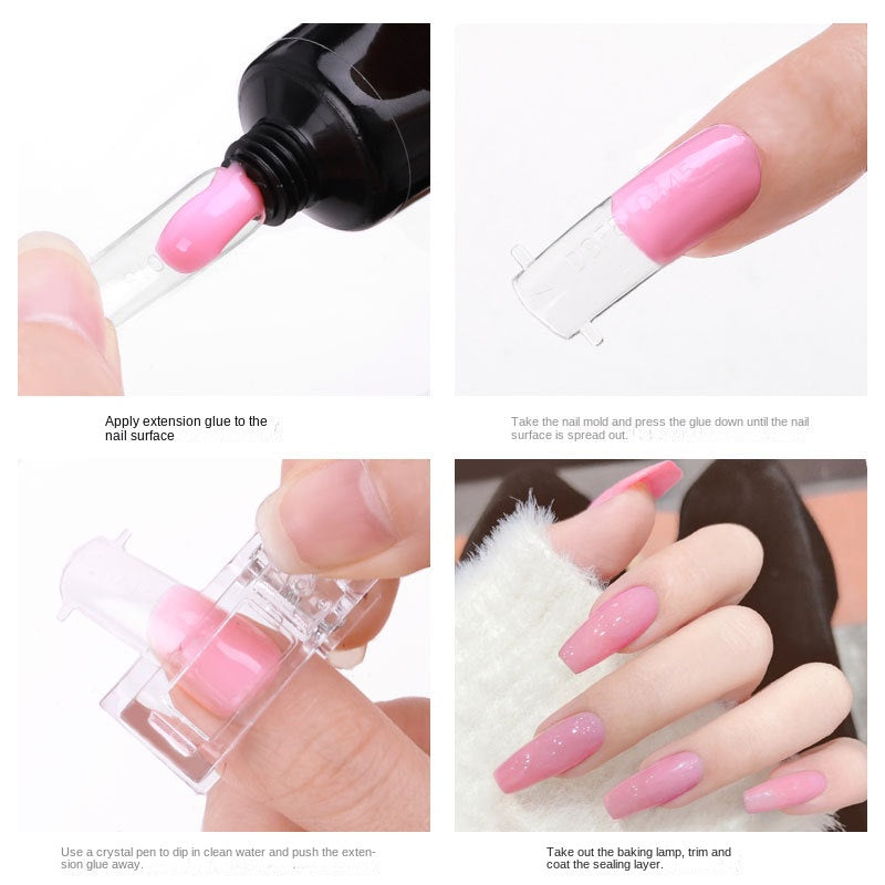12Pcs Nail Tips Clip for Quick Building Polygel Nail Forms Nail Clips for Polygel Finger Nail Extension UV LED Builder Clamps Manicure Nail Art Tool