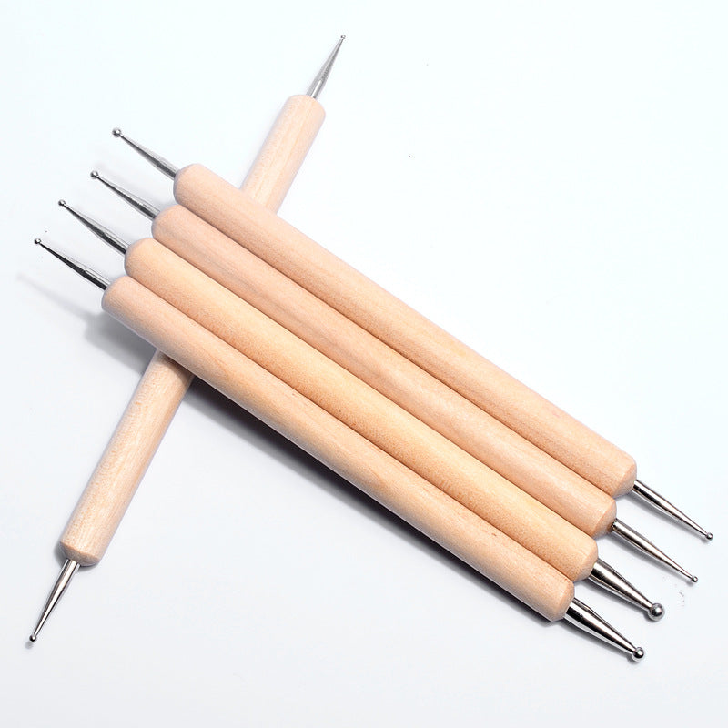 5 PCS Rhinestone Picker Dotting Pen, Dual-ended Rhinestone Gems Crystals Studs Picker Wax Pencil Pen Crystal Beads Handle Manicure Nail Art DIY Decoration Tool