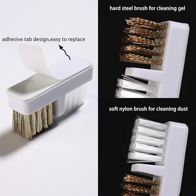 2 in 1 Nail Drill Bit Holder and Nail Drill Bits Cleaner Brush Case, 30 Holes Dust-proof Nail Bit Holder Organizer Display Storage Box, Nail Bit Cleaning