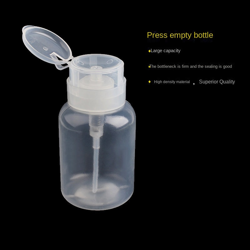 6.7 oz/200 ML Pump Dispenser Bottle Push Down Pump Dispenser Bottle for Nail Polish Remover Alcohol Makeup Remover Liquid