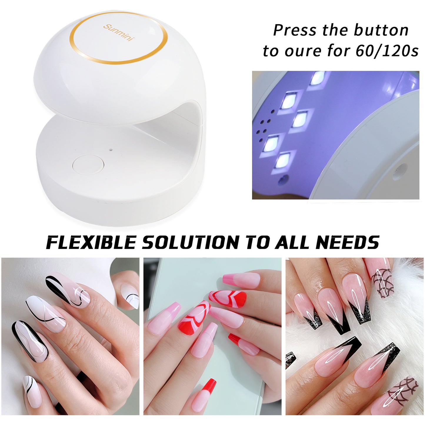 18W Mini UV Light for Nails, UV Nail Lamp, Nail Light for Gel Nails with 2 Timers for Fast Nail Extension, LED Nail Lamp, Portable USB Nail Dryer