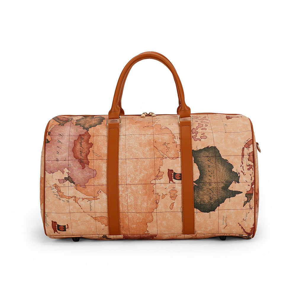 Vintage Map Travel Duffel Bag – Stylish, Spacious, and Perfect for Adventurers