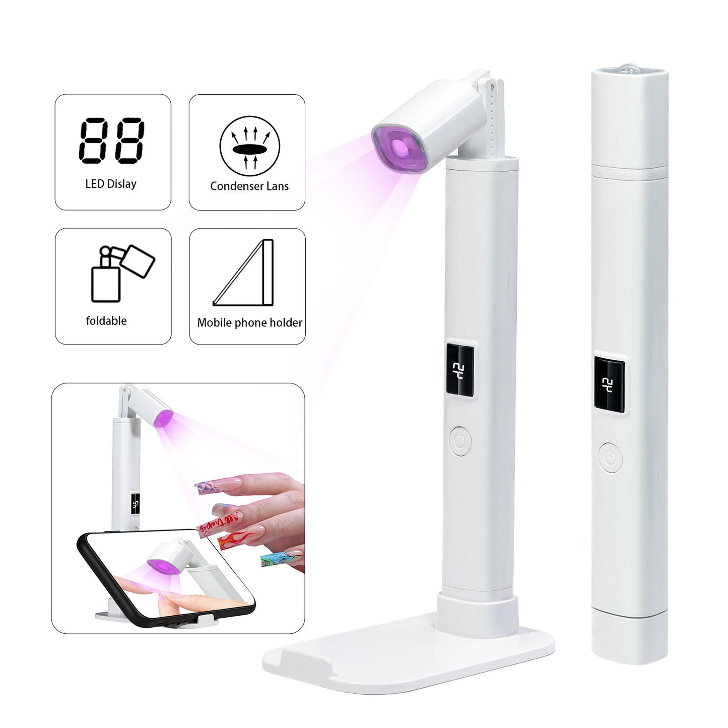 Portable & Foldable Smart Nail Lamp – Your Perfect Nail Art Companion