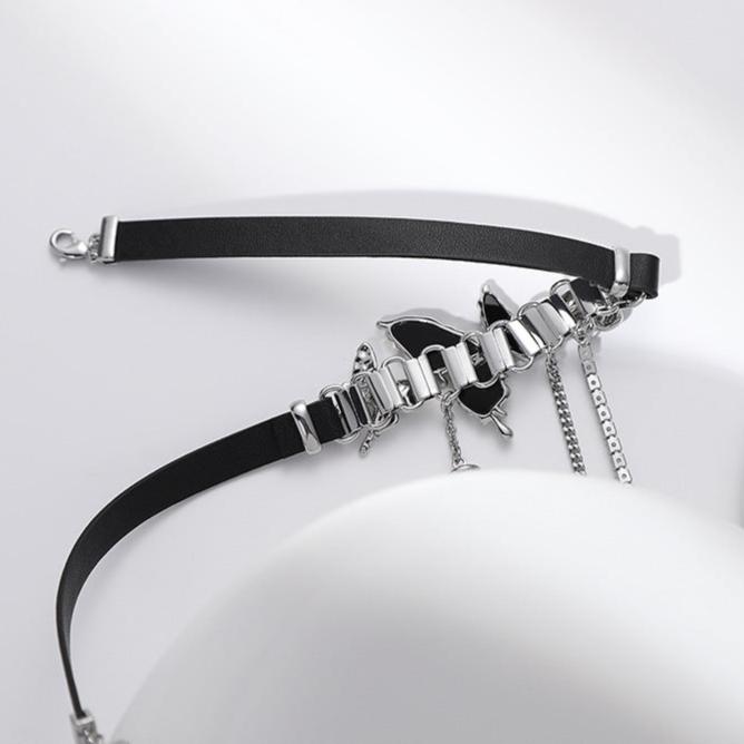(Stainless)Black Butterfly Choker