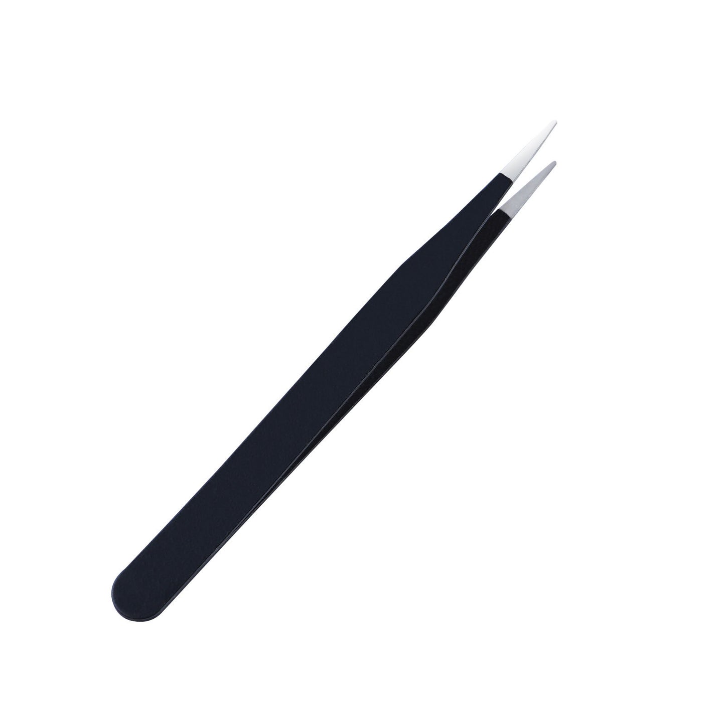 Double Ended Nail Art Tweezers, Stainless Steel Sticker Tweezers with Silicone Pressing Head