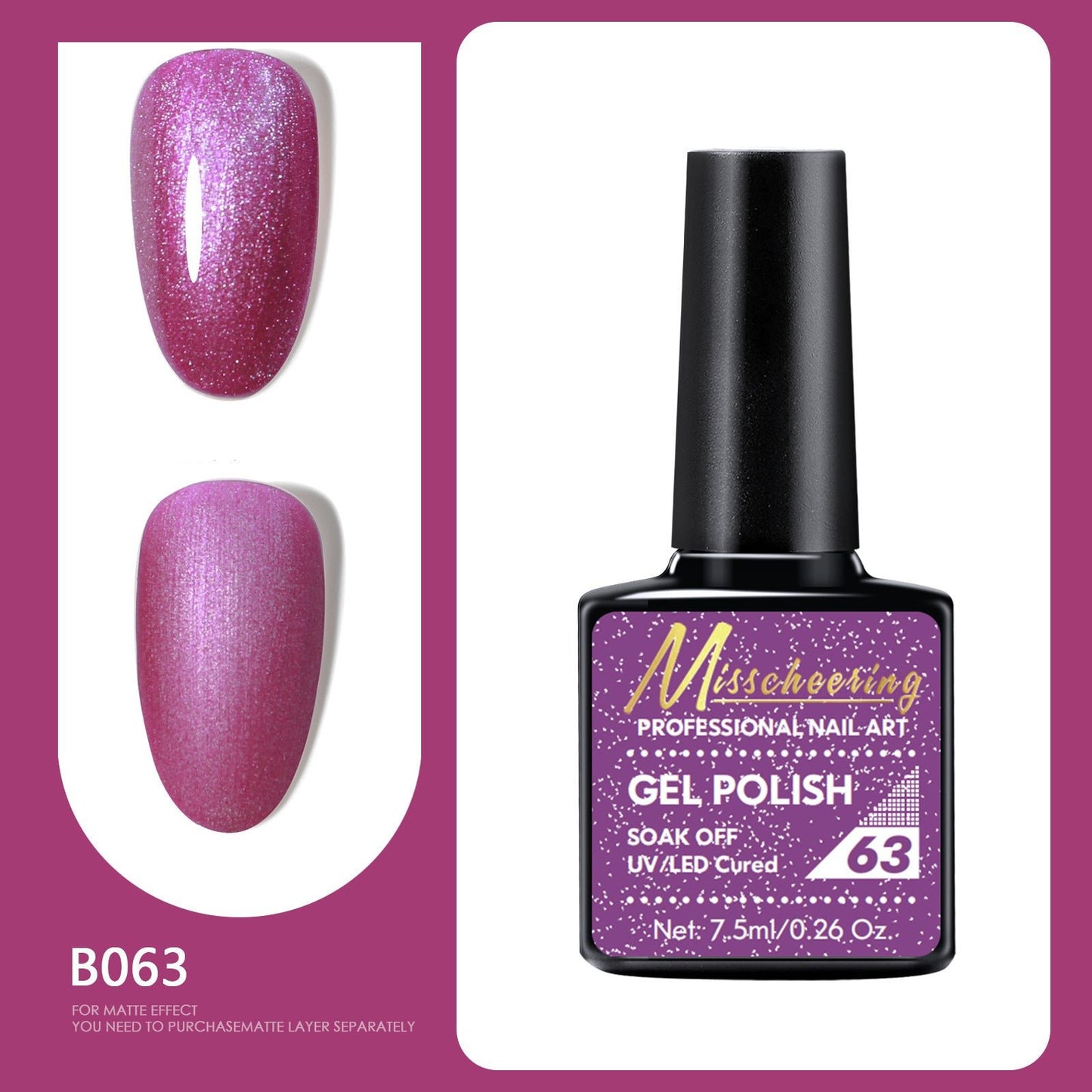 Professional Gel Nail Polish of 66 different color