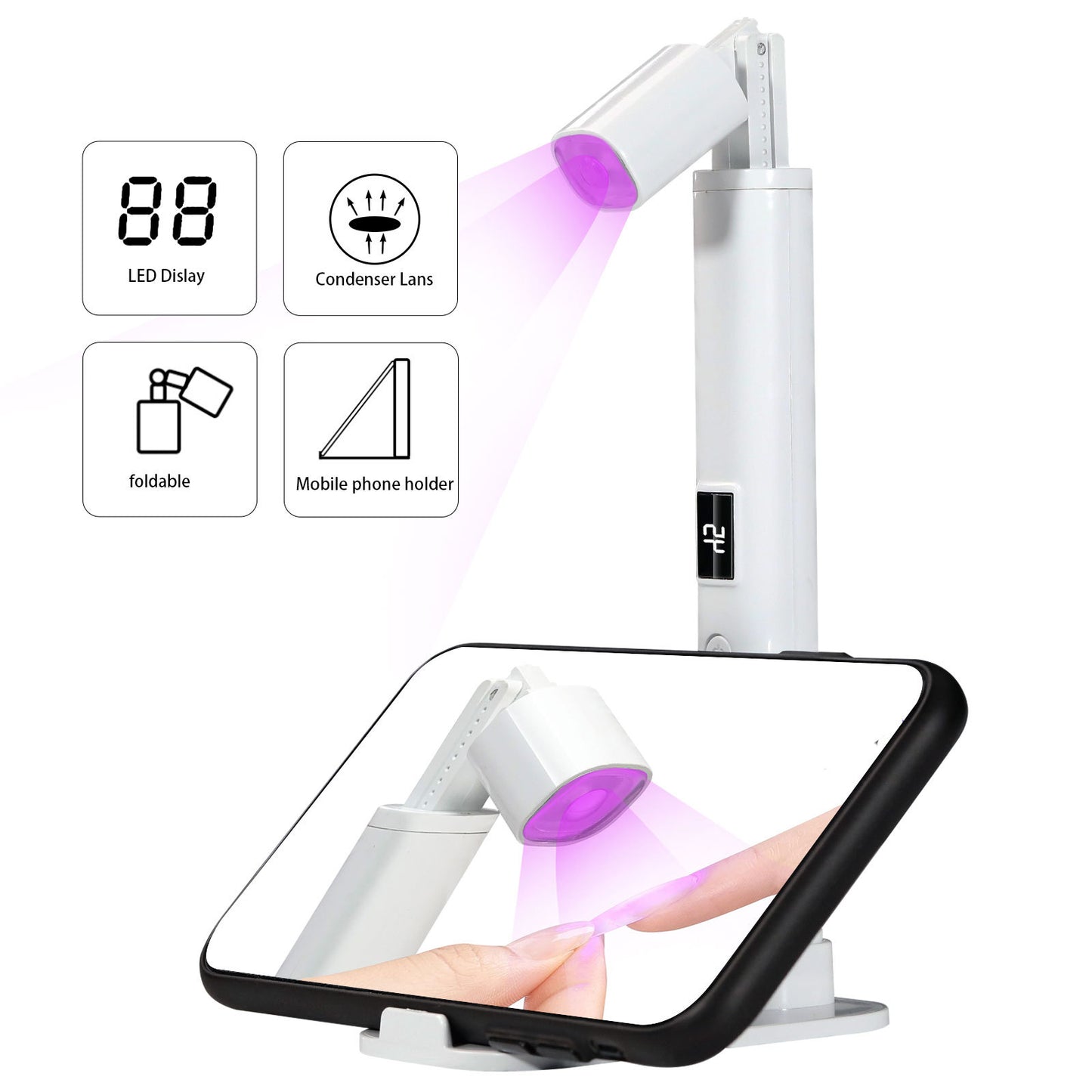 Portable & Foldable Smart Nail Lamp – Your Perfect Nail Art Companion