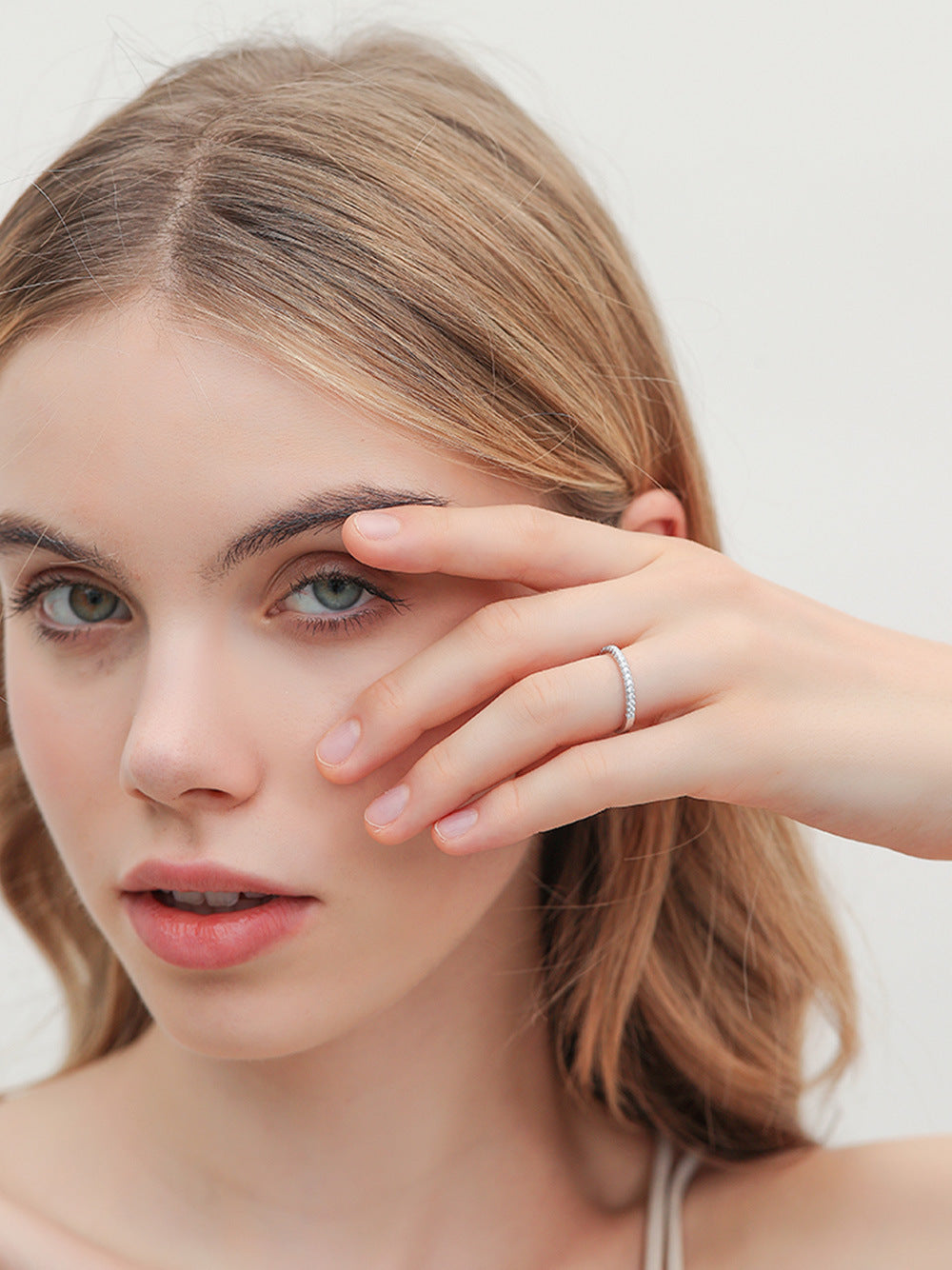 Minimalist Luxury Moissanite Ring in Sterling Silver