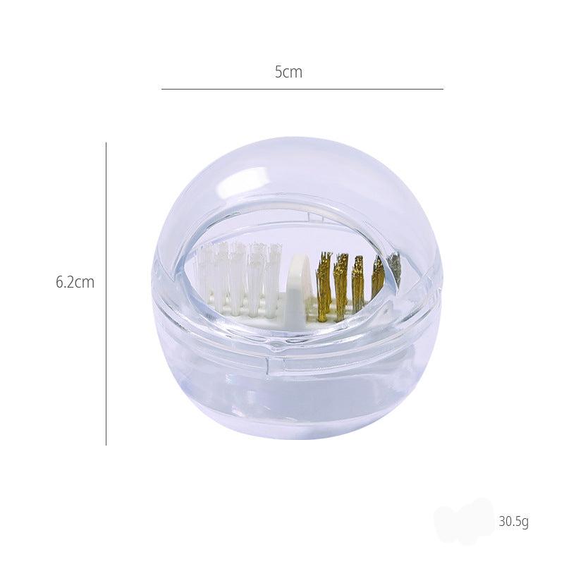 Nail Drill Bits Cuticle Cleaning Tool with Steel & Nylon Wire Brush, Cleaner Case, Clear Protect Cover, Suitable for Carbide Nail Drill Bits/Ceramic Nail Drill Bits