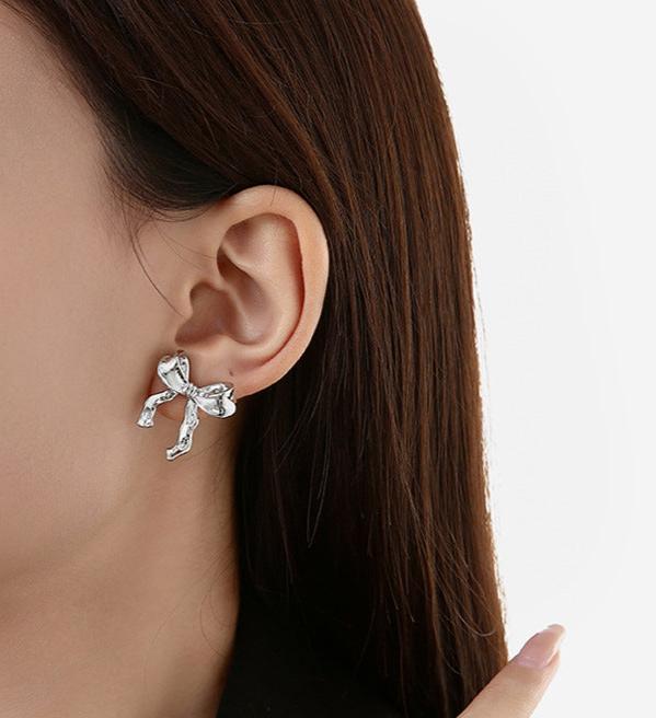 (Stainless)Elegant Butterfly Bow Earrings