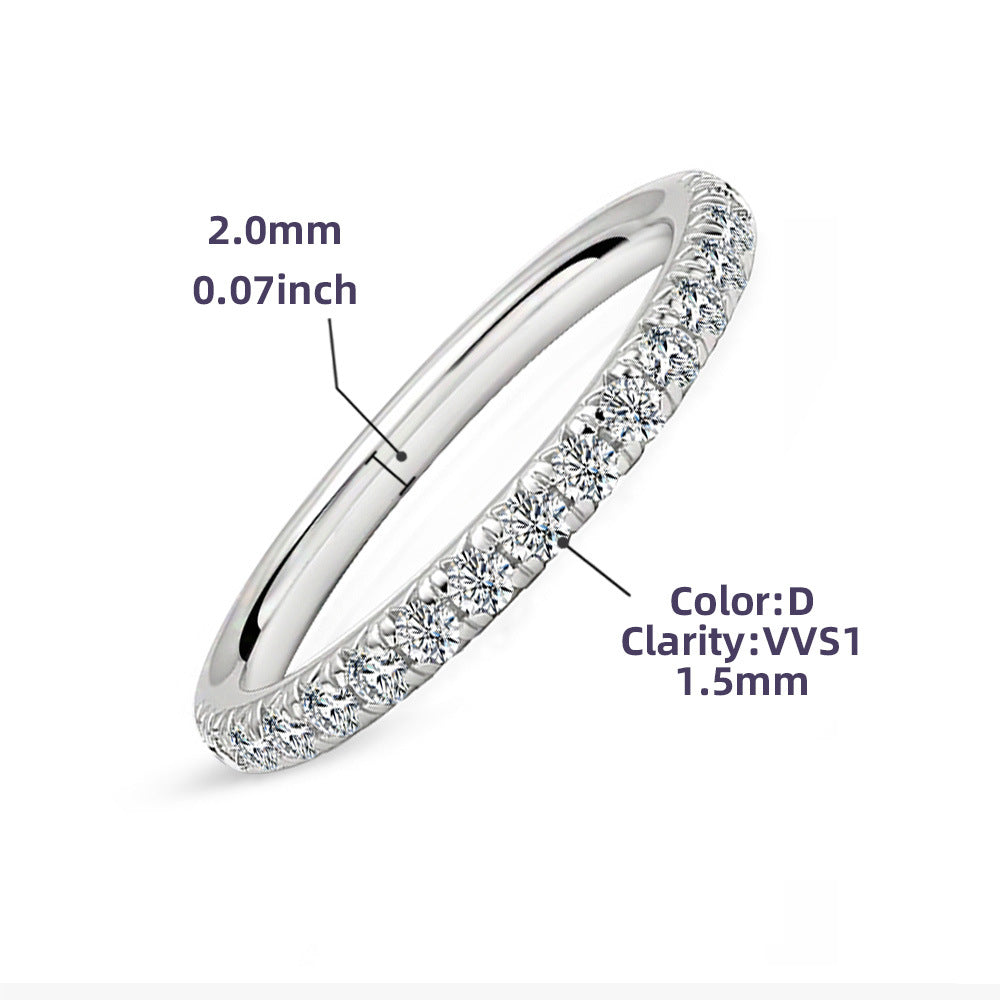 Minimalist Luxury Moissanite Ring in Sterling Silver