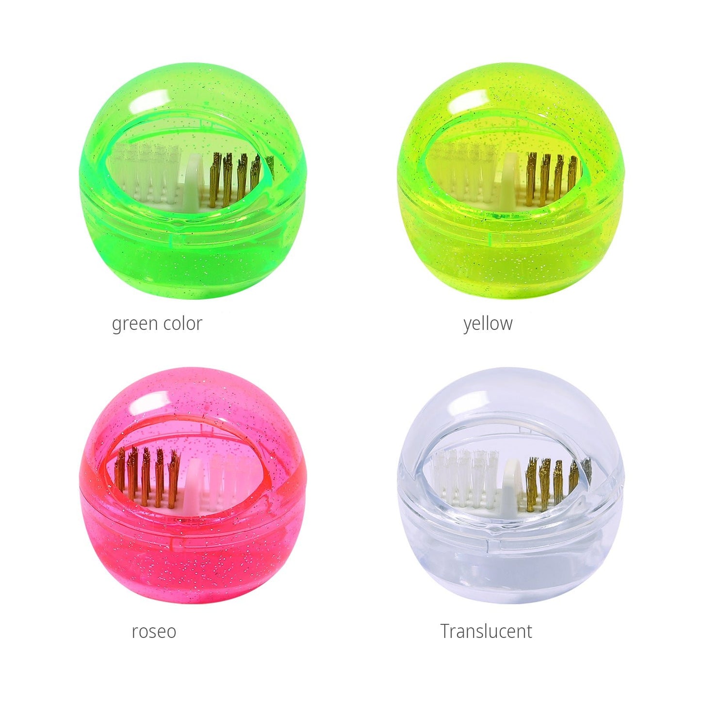 Nail Drill Bits Cuticle Cleaning Tool with Steel & Nylon Wire Brush, Cleaner Case, Clear Protect Cover, Suitable for Carbide Nail Drill Bits/Ceramic Nail Drill Bits