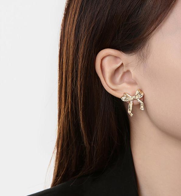 (Stainless)Elegant Butterfly Bow Earrings