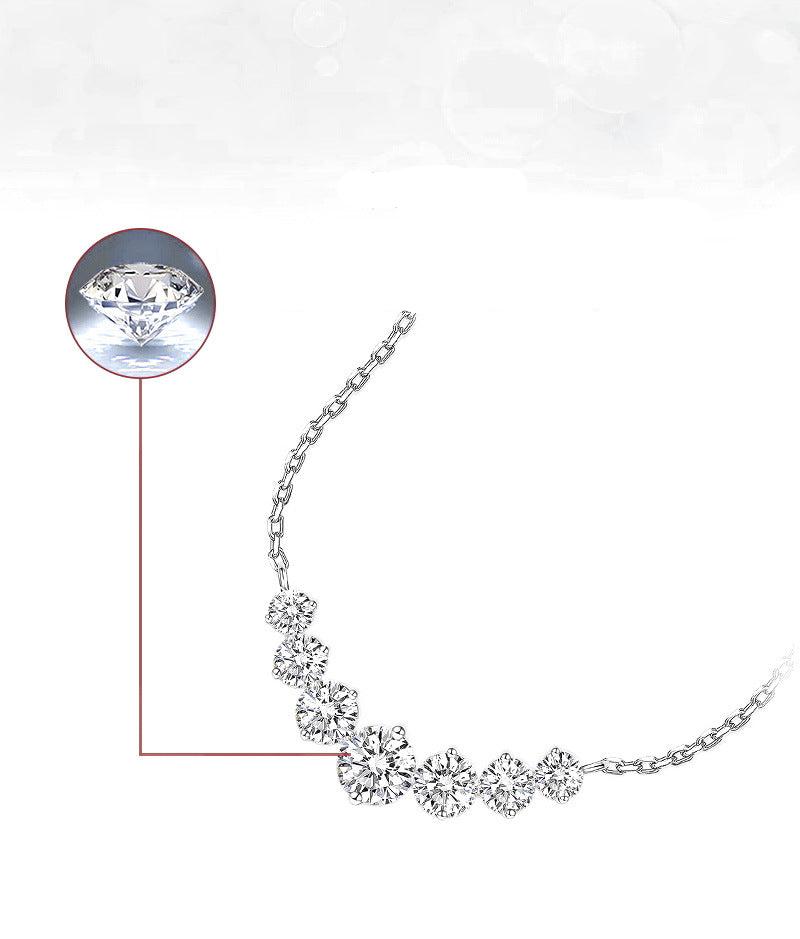 Sterling Silver Moissanite Necklace – Luxurious & Unique Design