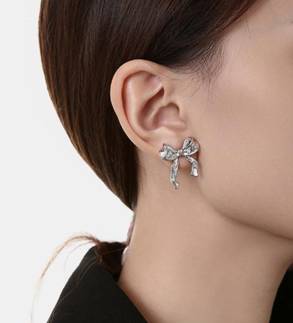 (Stainless)Elegant Butterfly Bow Earrings