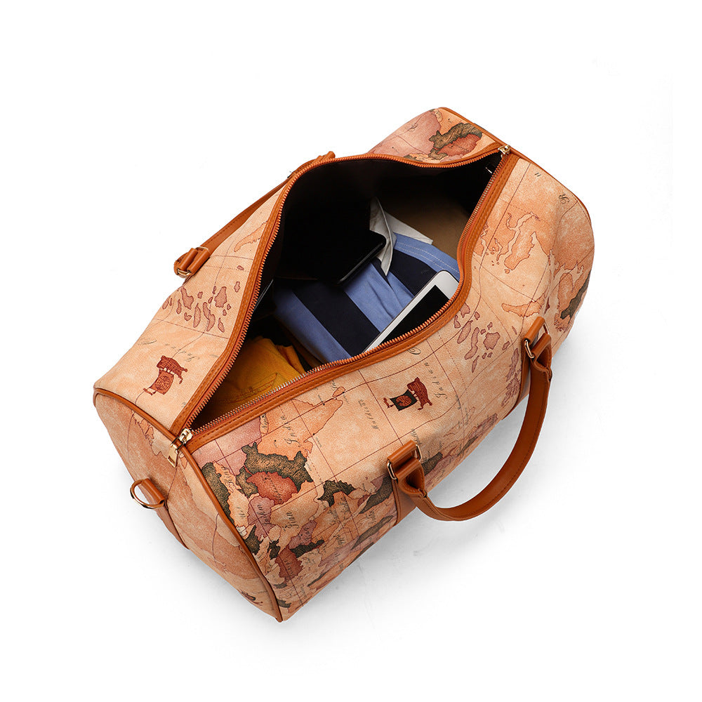 Vintage Map Travel Duffel Bag – Stylish, Spacious, and Perfect for Adventurers