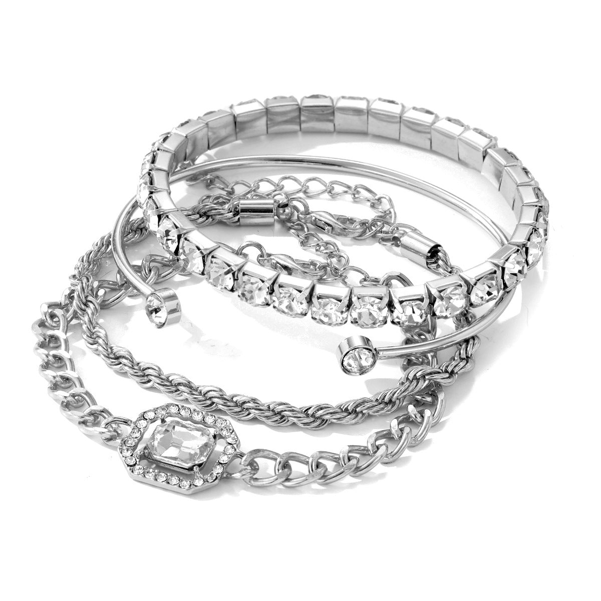 (Stainless)Set of 4 Bracelets