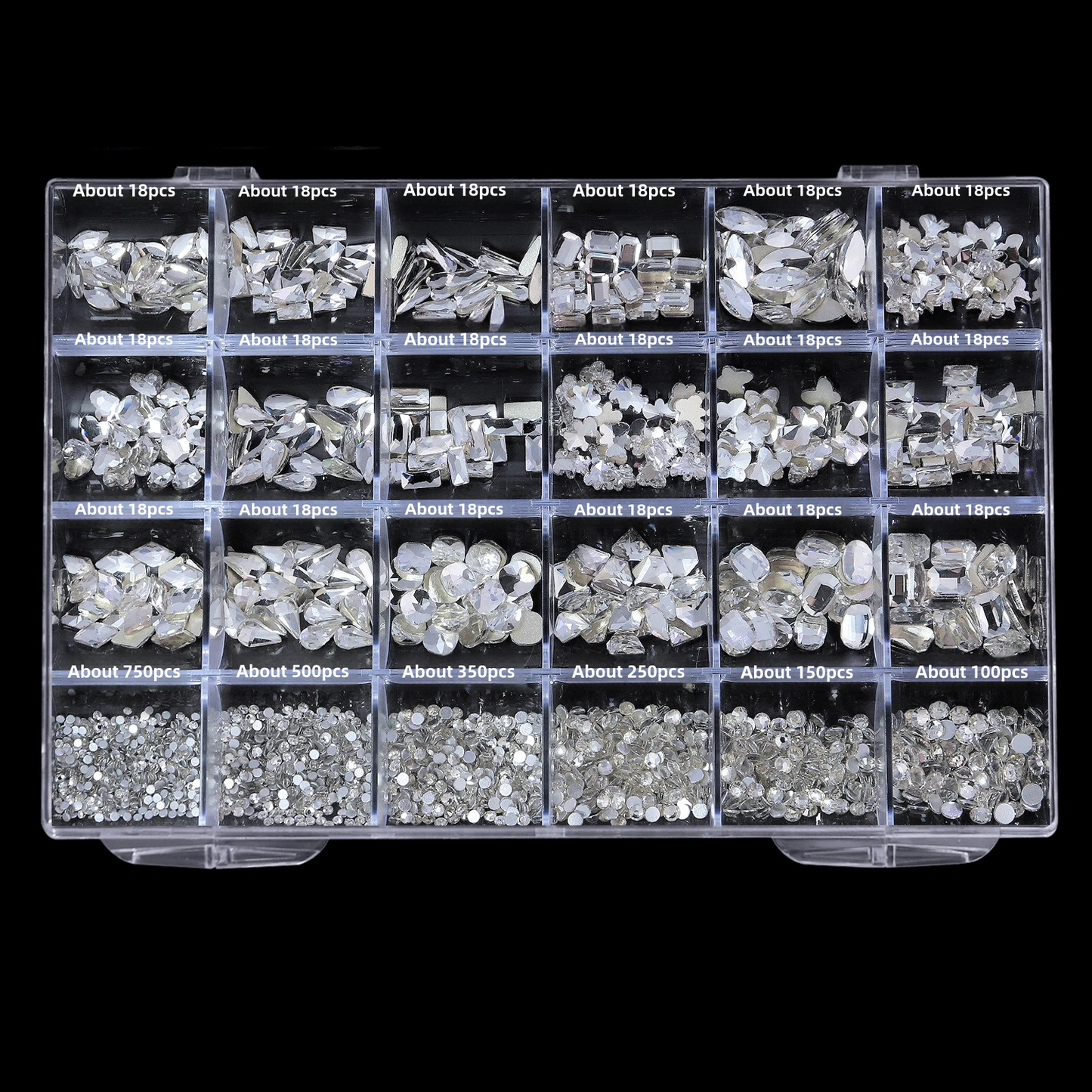High Quality Bulk Multi-Size & Multi-Color Nail Art Rhinestones - Perfect for Professionals and DIY
