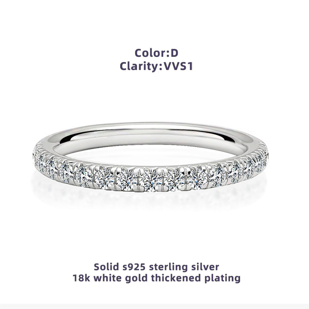 Minimalist Luxury Moissanite Ring in Sterling Silver