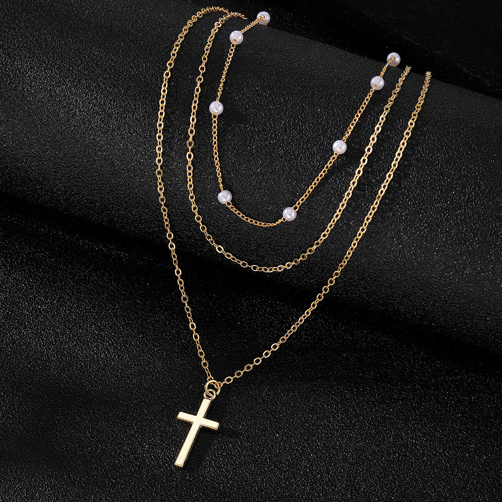 (Stainless)Divine Grace Layered Cross Necklace (21 different designs)