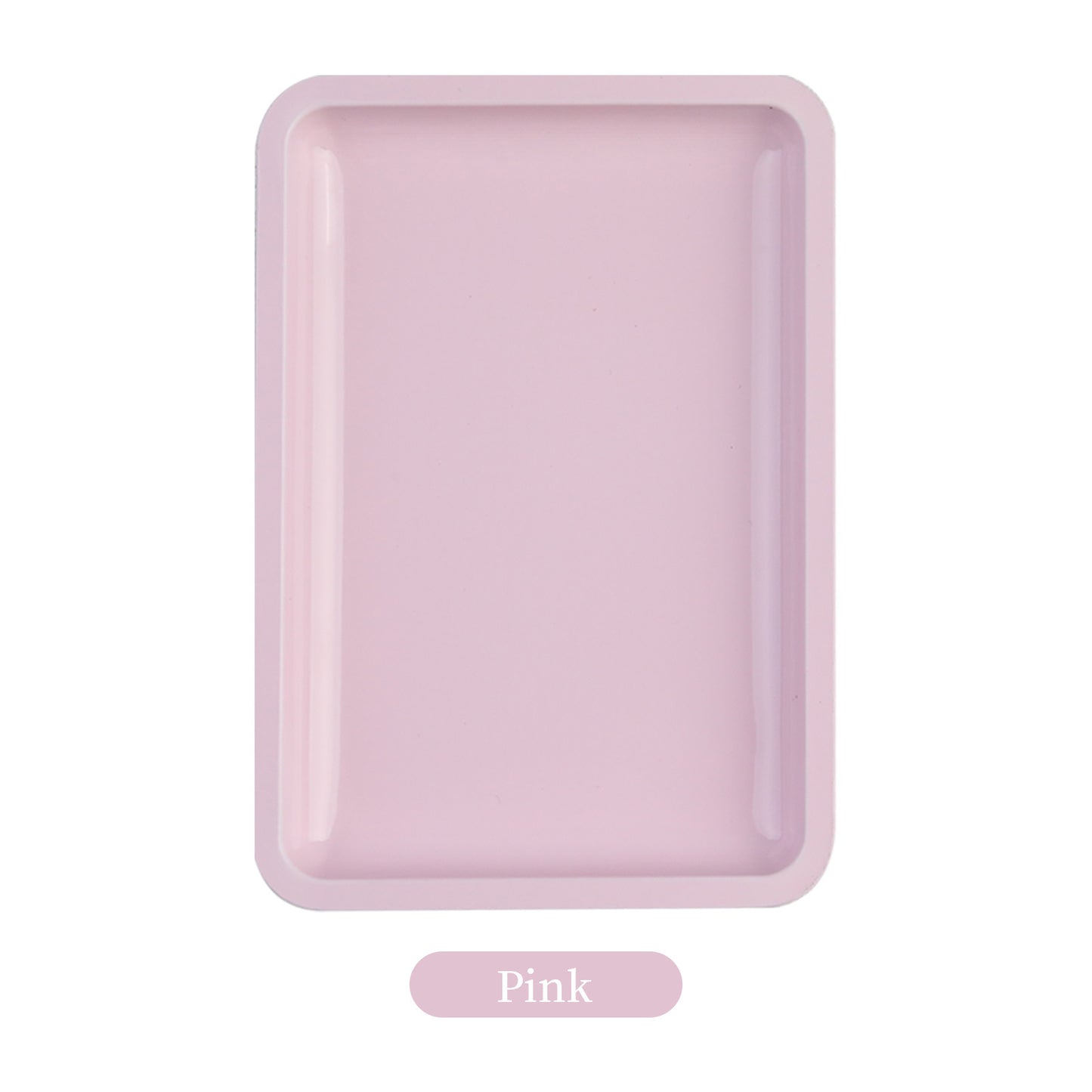 Square Stainless Steel Tray for Nail Art Tools, Jewelry, and Cosmetics Storage Metal Organizer Plate