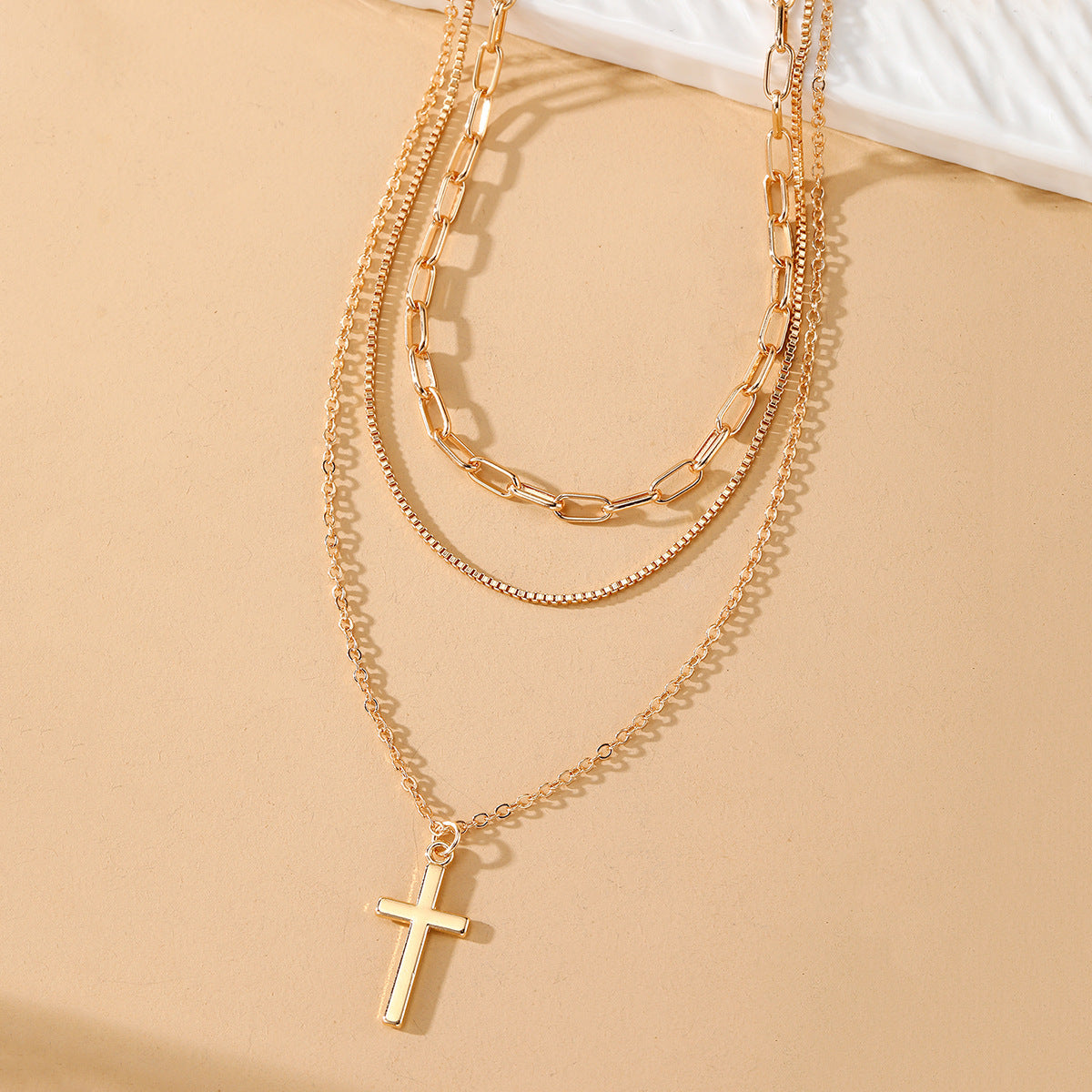 (Stainless)Divine Grace Layered Cross Necklace (21 different designs)