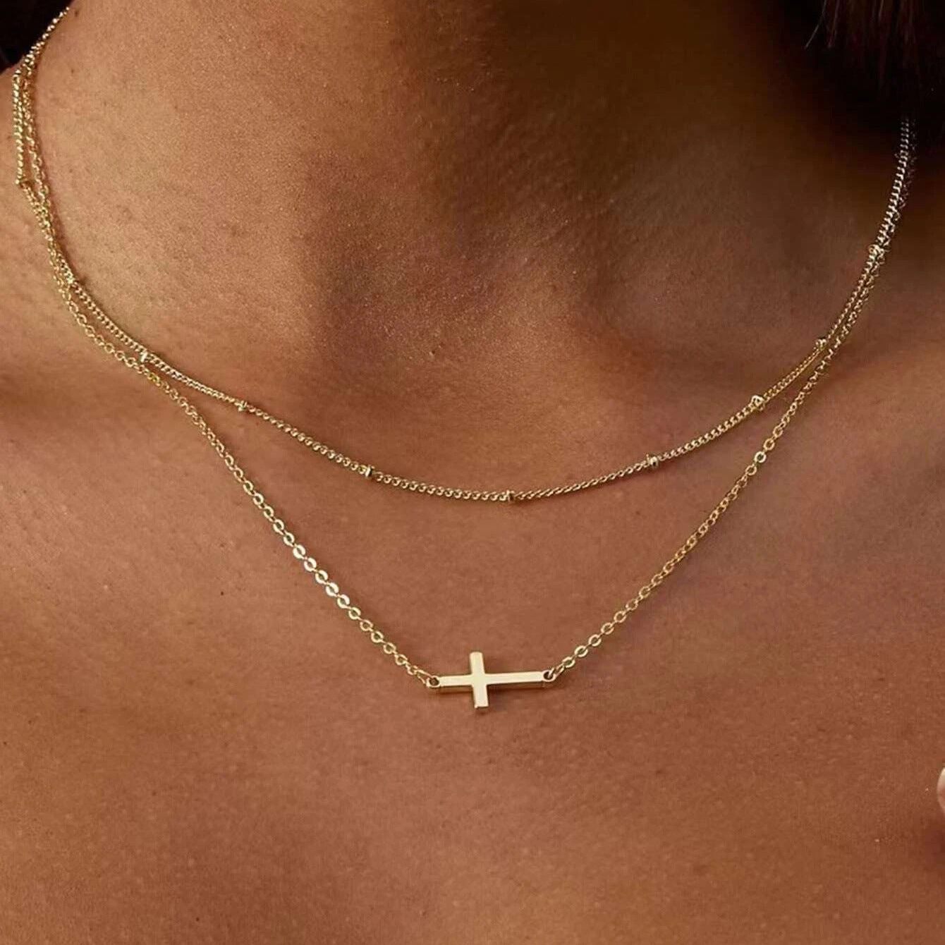 (Stainless)Divine Grace Layered Cross Necklace (21 different designs)