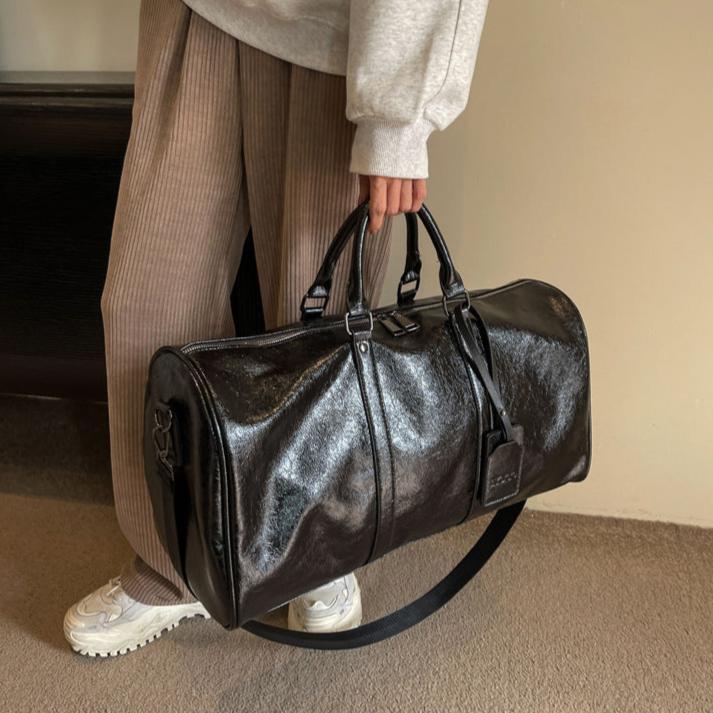 Metallic Silver Travel Duffel Bag – Sleek, Spacious, and Perfect for Every Journey