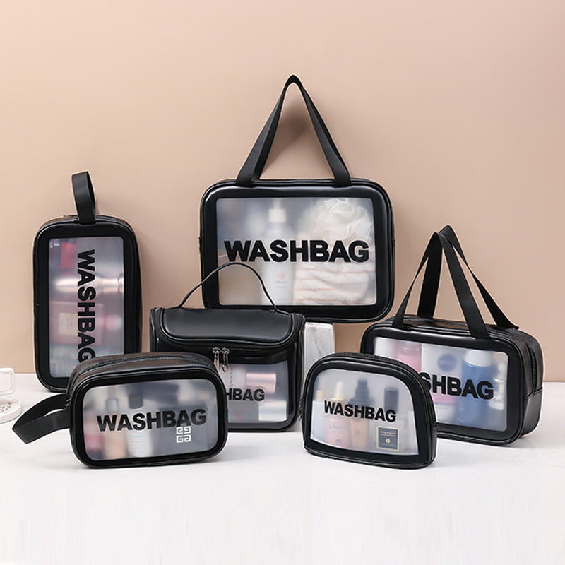 Classic Cosmetic Bags (3 different colors), PU Leather Clear Makeup Bag Travel Makeup Bag
