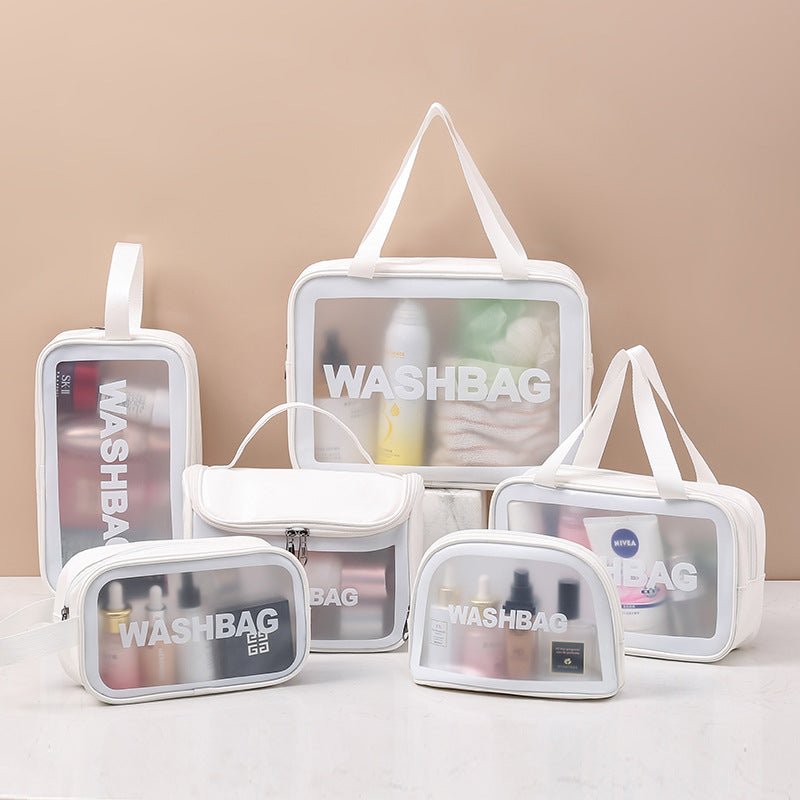 Classic Cosmetic Bags (3 different colors), PU Leather Clear Makeup Bag Travel Makeup Bag