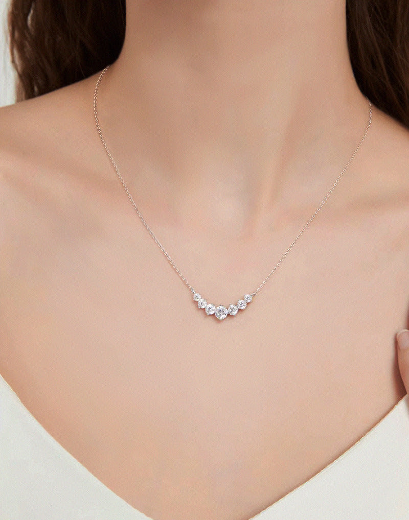 Sterling Silver Moissanite Necklace – Luxurious & Unique Design