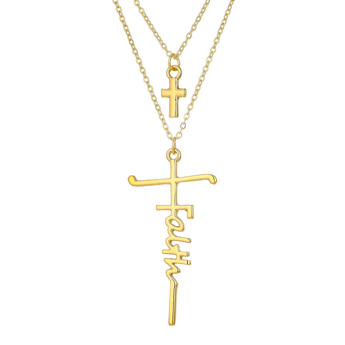 (Stainless)Divine Grace Layered Cross Necklace (21 different designs)