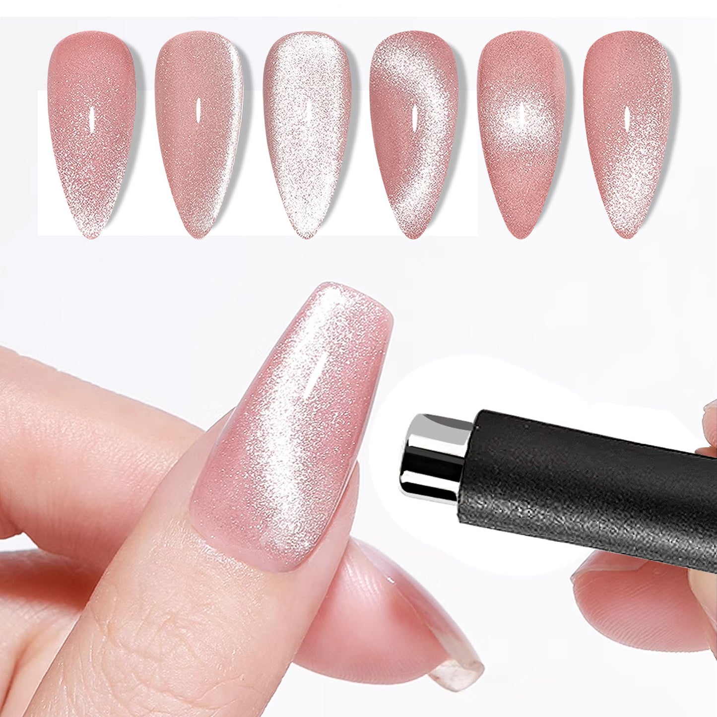 Nail Magnet Cat Eye Magnet for Nails Cat Eye Gel Nail Polish Magnetic Wand Nail Art Magnet Strong Magnet Stick For Home DIY, Salon, Studio
