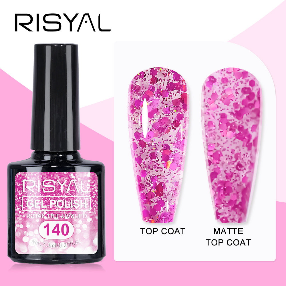 7.3ml Reflective Glitter Gel Polish (12 different color), Sparkly Shiny Gel Nail Art Varnish Manicure Kit, Soak Off LED Lamp