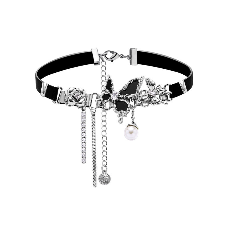 (Stainless)Black Butterfly Choker
