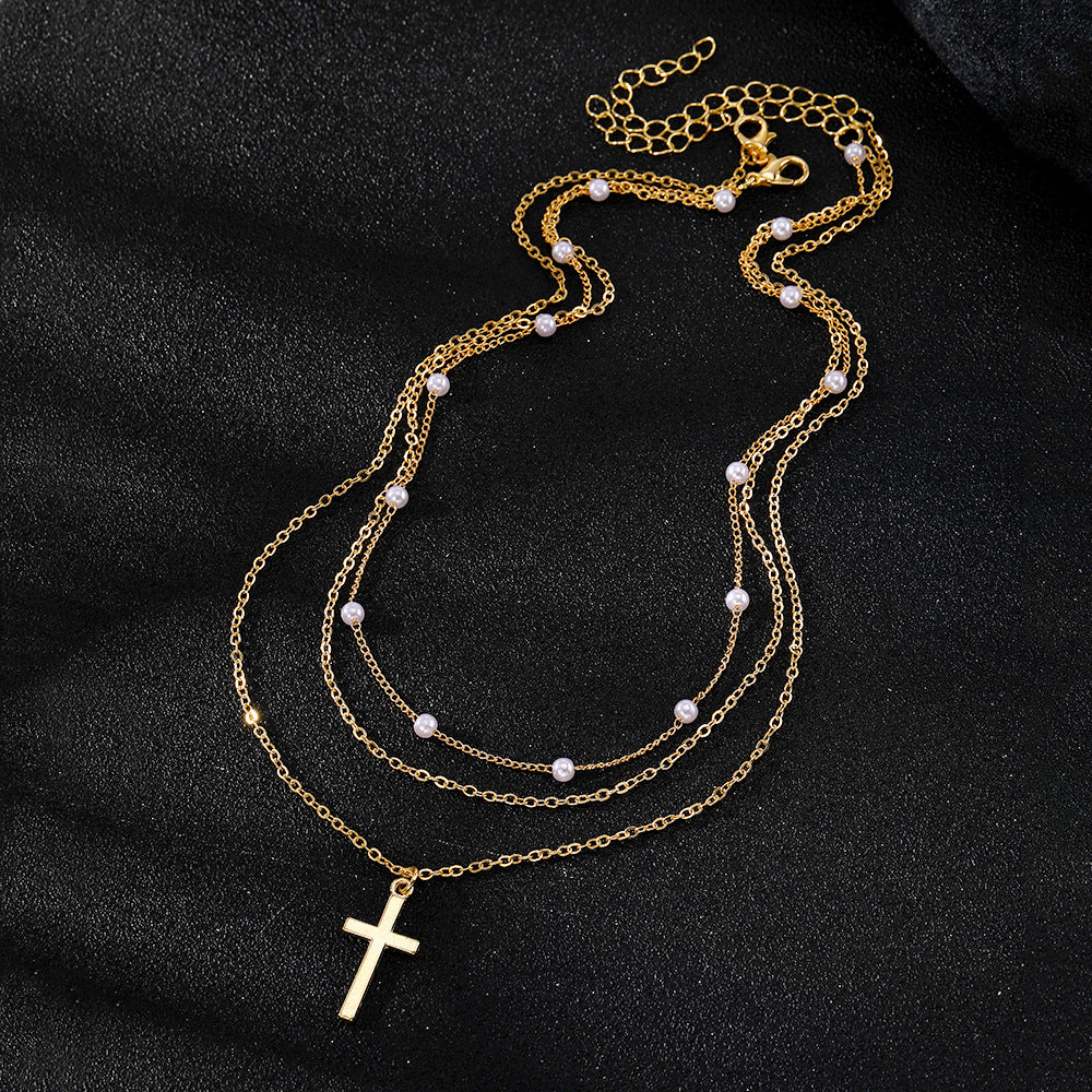 (Stainless)Divine Grace Layered Cross Necklace (21 different designs)