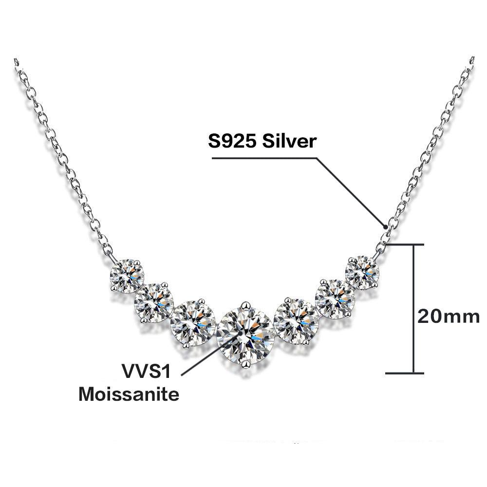 Sterling Silver Moissanite Necklace – Luxurious & Unique Design