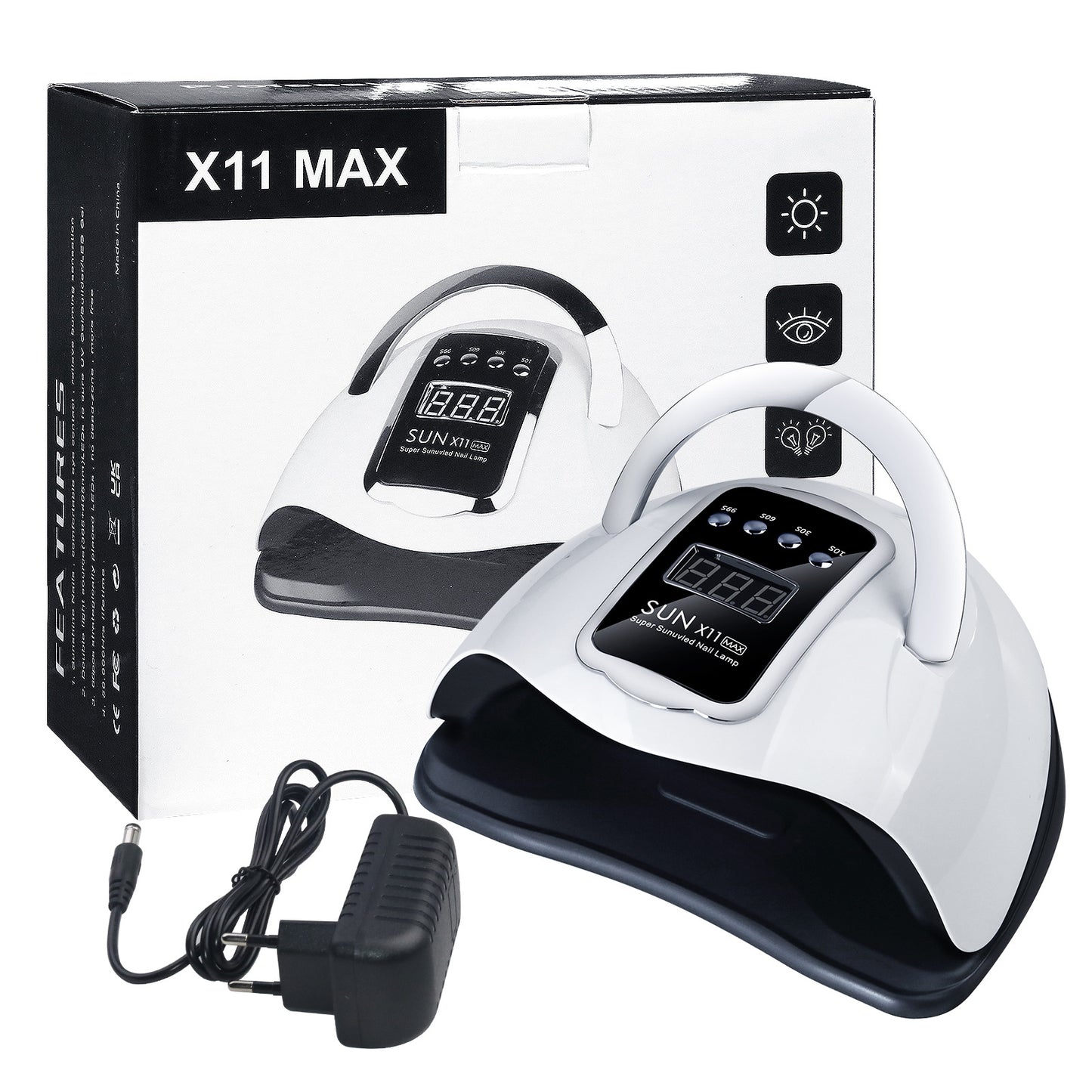 SUN X11 280W UV LED Nail Lamp, Nail Dryer for Gel Polish, 4 Timers UV Nail Lamp Professional Nail Light, 66 Pcs Lamp Beads and Automatic Sensor