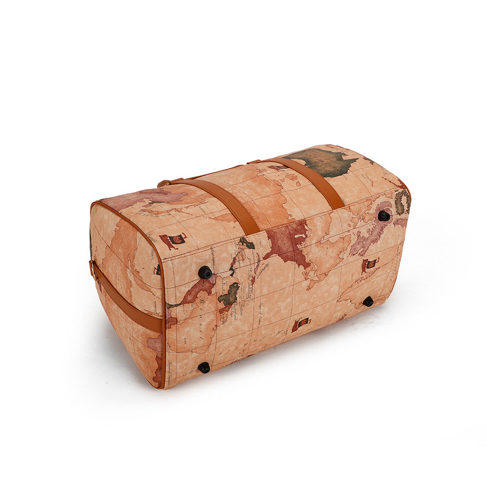 Vintage Map Travel Duffel Bag – Stylish, Spacious, and Perfect for Adventurers