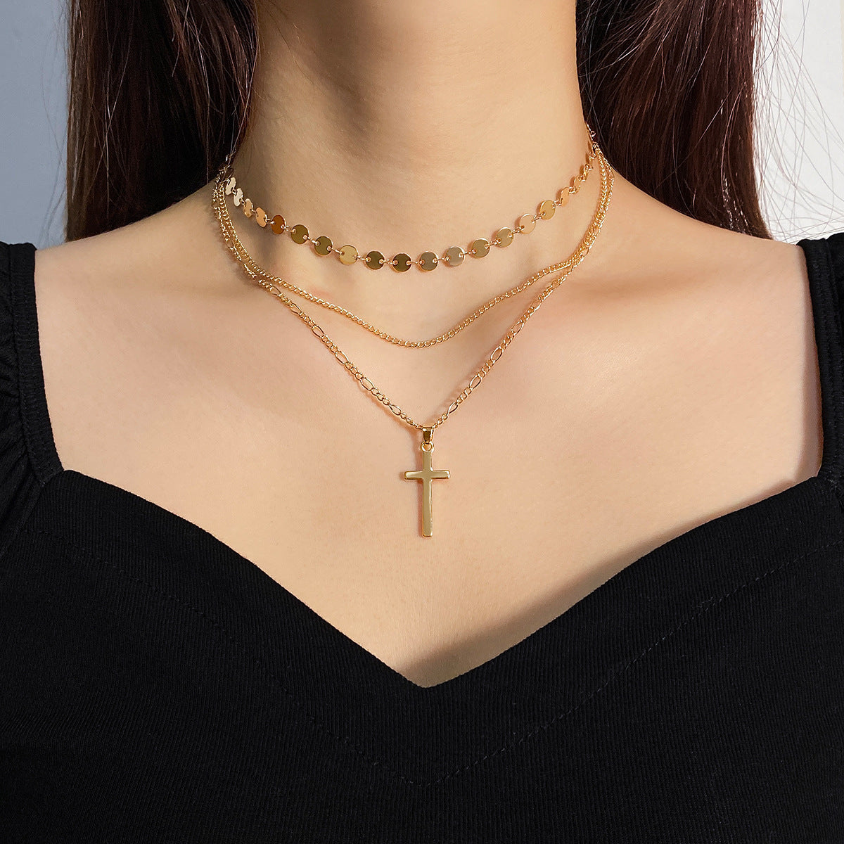(Stainless)Divine Grace Layered Cross Necklace (21 different designs)