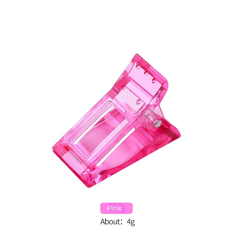 12Pcs Nail Tips Clip for Quick Building Polygel Nail Forms Nail Clips for Polygel Finger Nail Extension UV LED Builder Clamps Manicure Nail Art Tool
