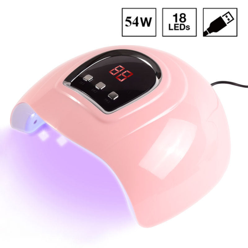 UV LED Nail Lamp, 54W UV Light for Gel Nails with Automatic Sensor/3 Timer Setting Professional Nail Dryer Gel Polish Curing Lamp Nail Art Tools